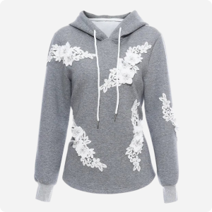 hoodie with patterned design